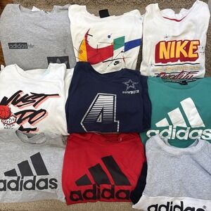 Lot Of 9 Unisex T Shirts Bundle Graphic Tees Adidas Nike Cowboys Just Do It M L